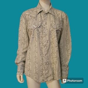 Vintage YOUNG BLOODS Cowboy Core Floral Western Oversized Snap Shirt